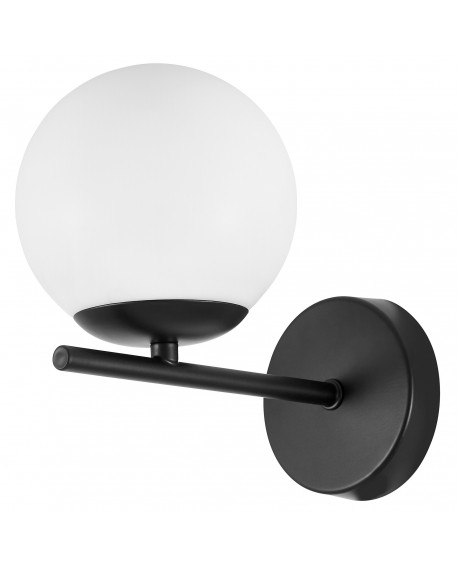 LAMPA ŚCIENNA KINKIET NOWOCZESNY CZARNY LEDO W1