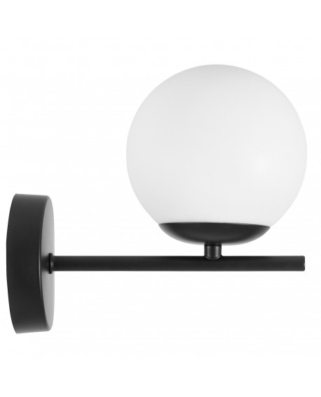 LAMPA ŚCIENNA KINKIET NOWOCZESNY CZARNY LEDO W1