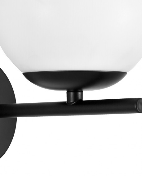 LAMPA ŚCIENNA KINKIET NOWOCZESNY CZARNY LEDO W1