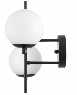 LAMPA ŚCIENNA KINKIET NOWOCZESNY CZARNY LEDO W2
