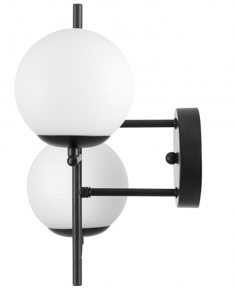 LAMPA ŚCIENNA KINKIET NOWOCZESNY CZARNY LEDO W2