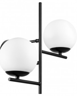 LAMPA ŚCIENNA KINKIET NOWOCZESNY CZARNY LEDO W2