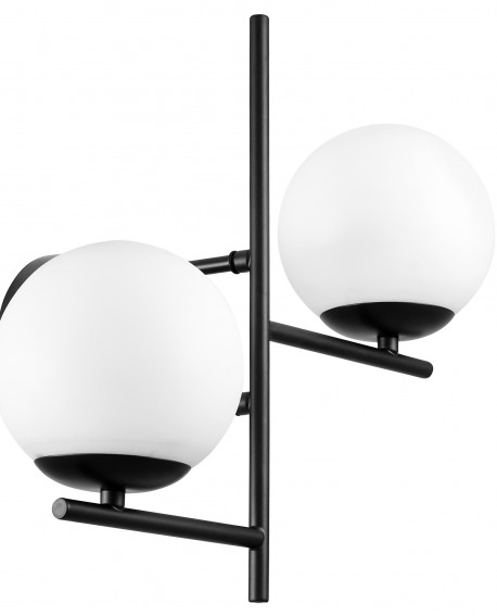 LAMPA ŚCIENNA KINKIET NOWOCZESNY CZARNY LEDO W2