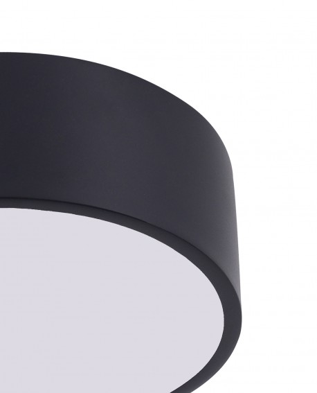 NOWOCZESNA LAMPA SUFITOWA PLAFON CZARNY NEVO D23