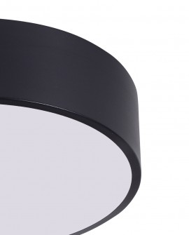 NOWOCZESNA LAMPA SUFITOWA PLAFON CZARNY NEVO D30
