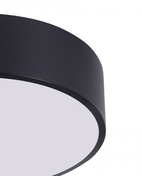 NOWOCZESNA LAMPA SUFITOWA PLAFON CZARNY NEVO D30