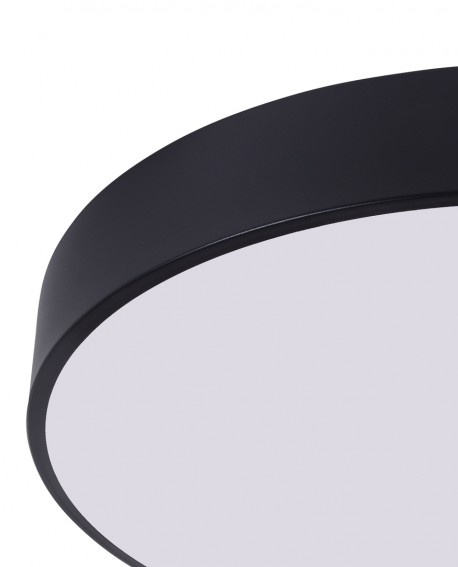 NOWOCZESNA LAMPA SUFITOWA PLAFON CZARNY NEVO D60
