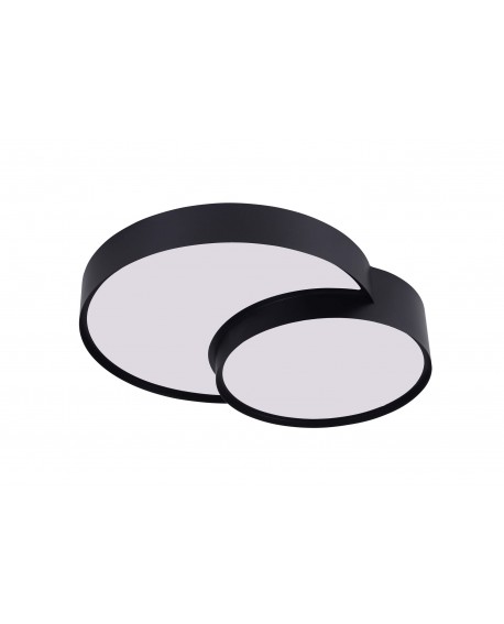 NOWOCZESNA LAMPA SUFITOWA PLAFON CZARNY NEVO DUO D48
