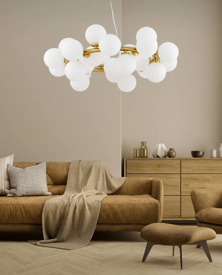 NOWOCZESNA LAMPA WISZĄCA MOSIĘŻNA MARSIADA W25
