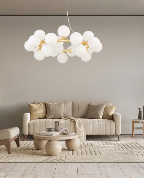NOWOCZESNA LAMPA WISZĄCA ZŁOTA MARSIADA W25