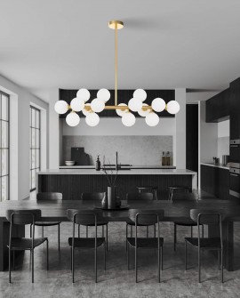 NOWOCZESNA LAMPA WISZĄCA MOSIĘŻNA PETRICA W16