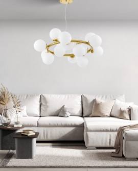 NOWOCZESNA LAMPA WISZĄCA MOSIĘŻNA MARSIADA W15