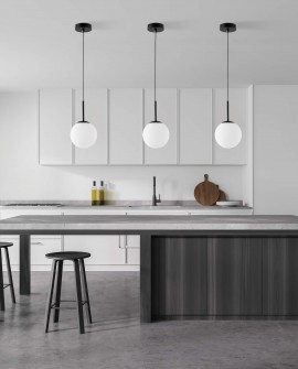 NOWOCZESNA LAMPA WISZĄCA CZARNA FREDICA D15