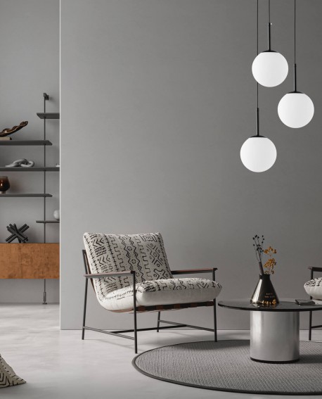 NOWOCZESNA POTRÓJNA LAMPA CZARNA FREDICA W3