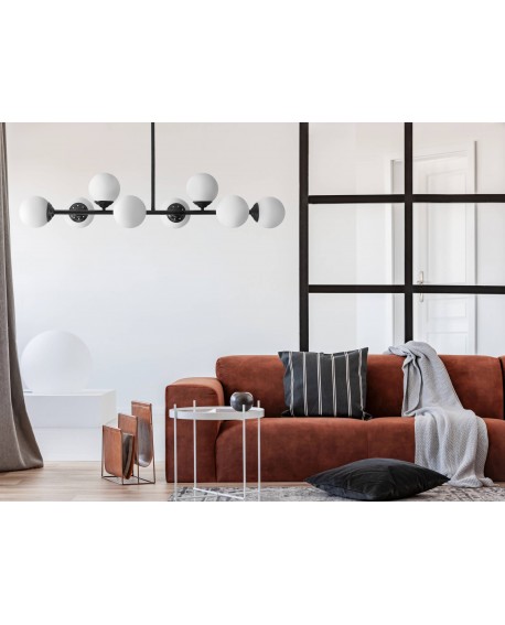 NOWOCZESNA LAMPA SUFITOWA WISZĄCA CZARNA FINO W8