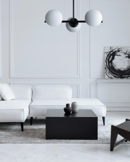 NOWOCZESNA LAMPA SUFITOWA WISZĄCA CZARNA LEDO W3