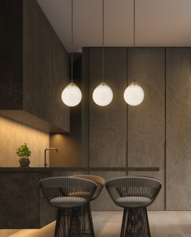 NOWOCZESNA POTRÓJNA LAMPA WISZĄCA SZCZOTKOWANE ZŁOTO FINO W3