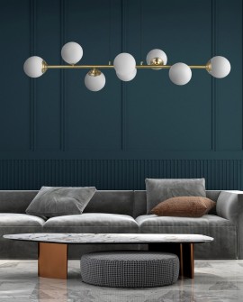 NOWOCZESNA LAMPA WISZĄCA SZCZOTKOWANE ZŁOTO FINO W8