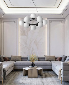 NOWOCZESNA LAMPA WISZĄCA CZARNA LEDO W12
