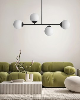 NOWOCZESNA LAMPA WISZĄCA CZARNA FINO W4