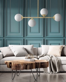 NOWOCZESNA LAMPA WISZĄCA KLASYCZNE ZŁOTO FINO W4