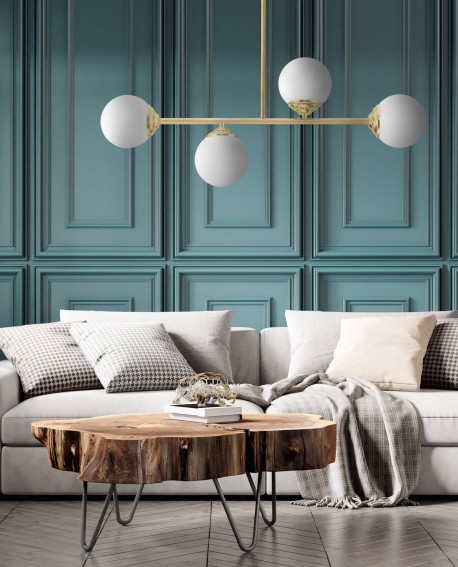 NOWOCZESNA LAMPA WISZĄCA KLASYCZNE ZŁOTO FINO W4