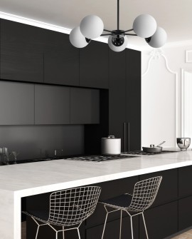 NOWOCZESNA LAMPA WISZĄCA CZARNA FINO RING W5