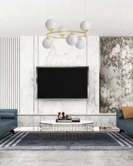 NOWOCZESNA LAMPA WISZĄCA KLASYCZNE ZŁOTO FINO RING W6