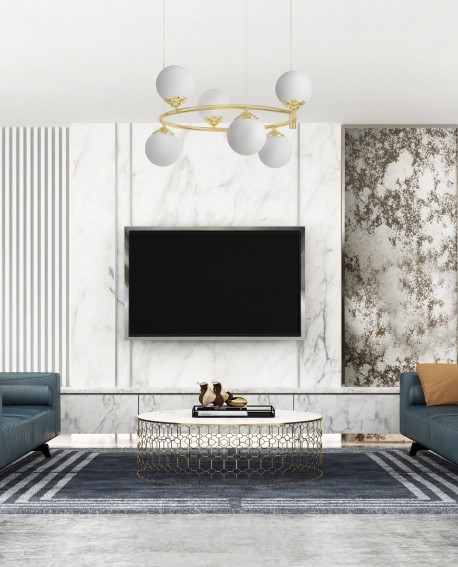 NOWOCZESNA LAMPA WISZĄCA KLASYCZNE ZŁOTO FINO RING W6
