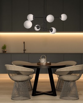 NOWOCZESNA LAMPA SUFITOWA WISZĄCA CZARNA FINO W6