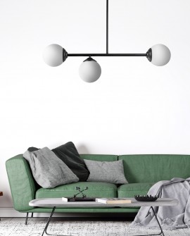 NOWOCZESNA LAMPA SUFITOWA WISZĄCA CZARNA FINO W3