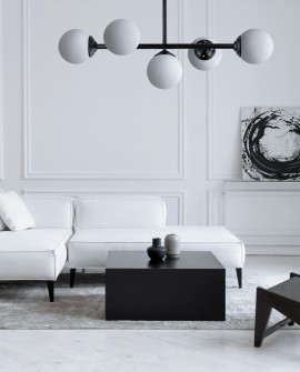 NOWOCZESNA LAMPA SUFITOWA WISZĄCA CZARNA FINO W5