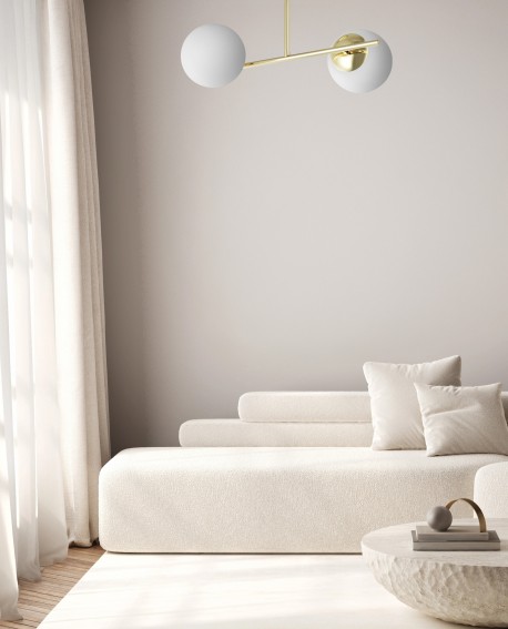 NOWOCZESNA LAMPA SUFITOWA WISZĄCA KLASYCZNE ZŁOTO LEDO W2