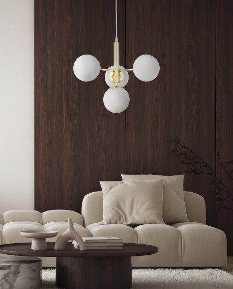 NOWOCZESNA LAMPA WISZĄCA KLASYCZNE ZŁOTO LEDO W4