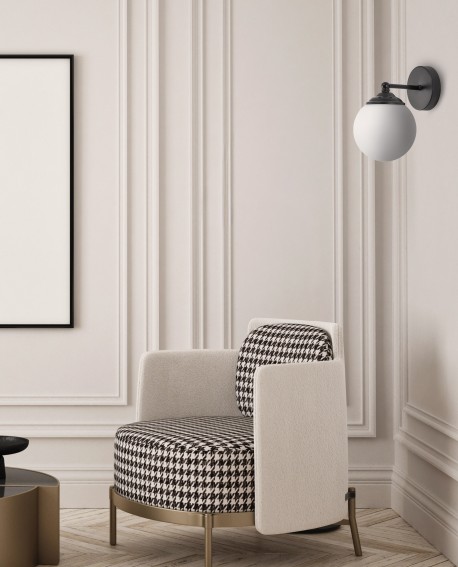 LAMPA ŚCIENNA KINKIET NOWOCZESNY CZARNY FINO W1