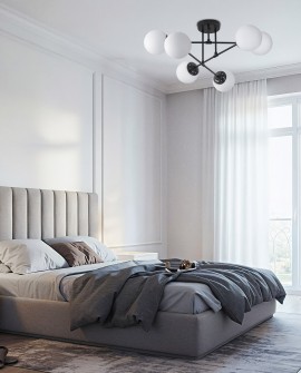 NOWOCZESNA LAMPA SUFITOWA WISZĄCA CZARNA FINO W6