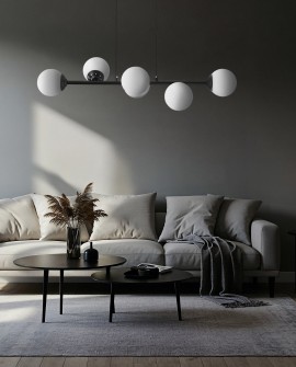 NOWOCZESNA LAMPA WISZĄCA CZARNA FINO W6