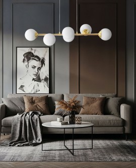 NOWOCZESNA LAMPA WISZĄCA KLASYCZNE ZŁOTO FINO W6