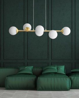 NOWOCZESNA LAMPA WISZĄCA KLASYCZNE ZŁOTO FINO W6