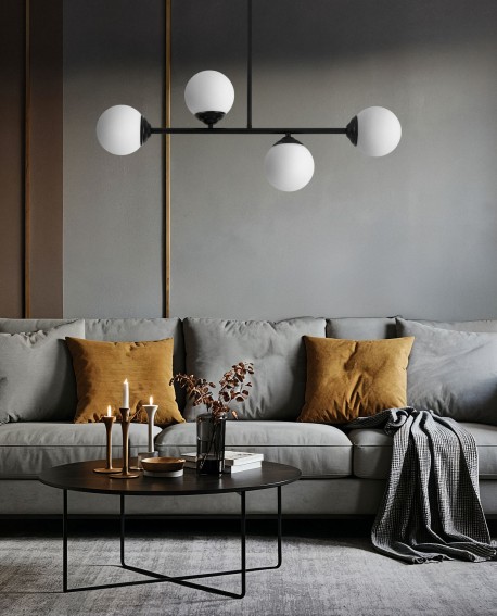 NOWOCZESNA LAMPA WISZĄCA CZARNA FINO W4