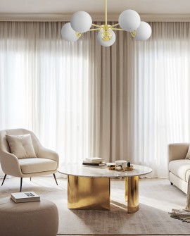 NOWOCZESNA LAMPA WISZĄCA KLASYCZNE ZŁOTO FINO RING W5