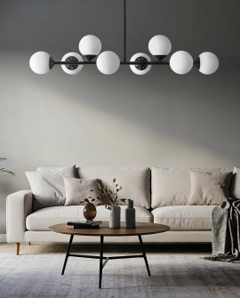 NOWOCZESNA LAMPA SUFITOWA WISZĄCA CZARNA FINO W8