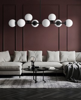 NOWOCZESNA LAMPA SUFITOWA WISZĄCA CZARNA FINO W8