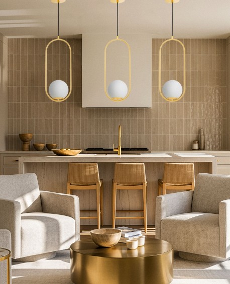 NOWOCZESNA LAMPA WISZĄCA KLASYCZNE ZŁOT0 VERO 1B