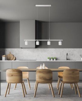 NOWOCZESNA LAMPA WISZĄCA BIAŁA BOLT W4