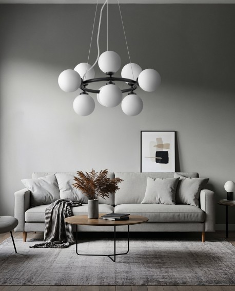 NOWOCZESNA LAMPA WISZĄCA CZARNA MARSIADA W9