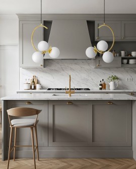 NOWOCZESNA LAMPA WISZĄCA KLASYCZNE ZŁOTO BONIO W3