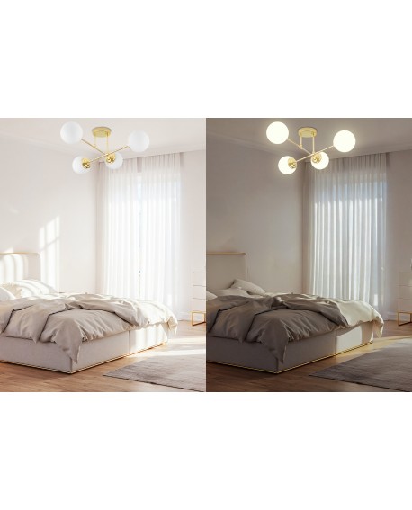 NOWOCZESNA LAMPA SUFITOWA WISZĄCA KLASYCZNE ZŁOTO FINO W4