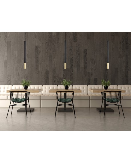 NOWOCZESNA LAMPA WISZĄCA CZARNO-ZŁOTA TUBA SLIM W1