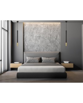 NOWOCZESNA LAMPA WISZĄCA CZARNO-ZŁOTA TUBA SLIM W1